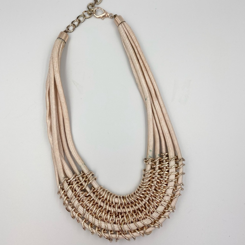 Macy’s Rose Gold and Pale Pink Rope Necklace